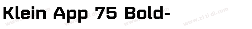 Klein App 75 Bold字体转换
